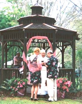 at the gazebo